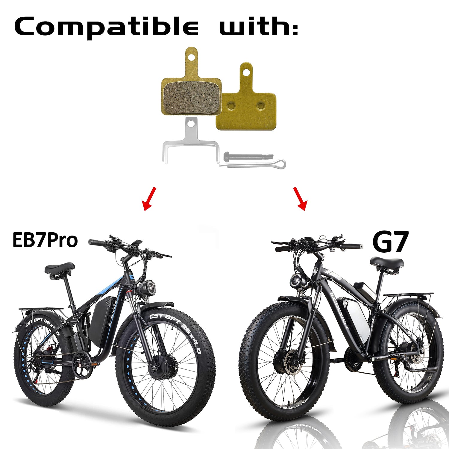 E·BYCCO E9/26"EB7Pro/G7/V7 HYDRAULIC DISC BRAKE PADS